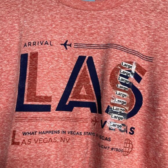 5 for $25🔥Pacific Las Vegas Red Short Sleeve T-Shirt Large- New - Picture 3 of 5